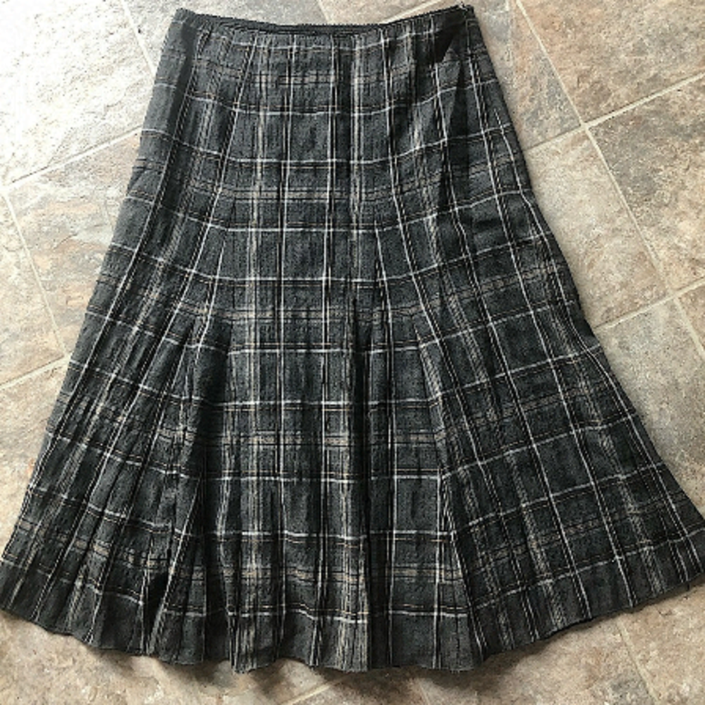 🇪🇸Spain thrift! GERARD DAREL, Paris, plaid midi skirt